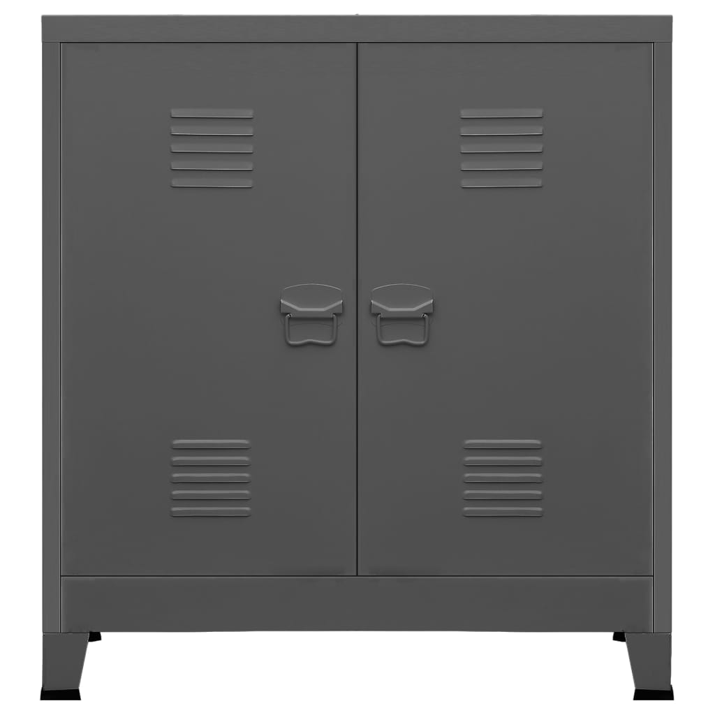 

vidaXL Archiefkast industrieel 90x40x100 cm staal antracietkleurig