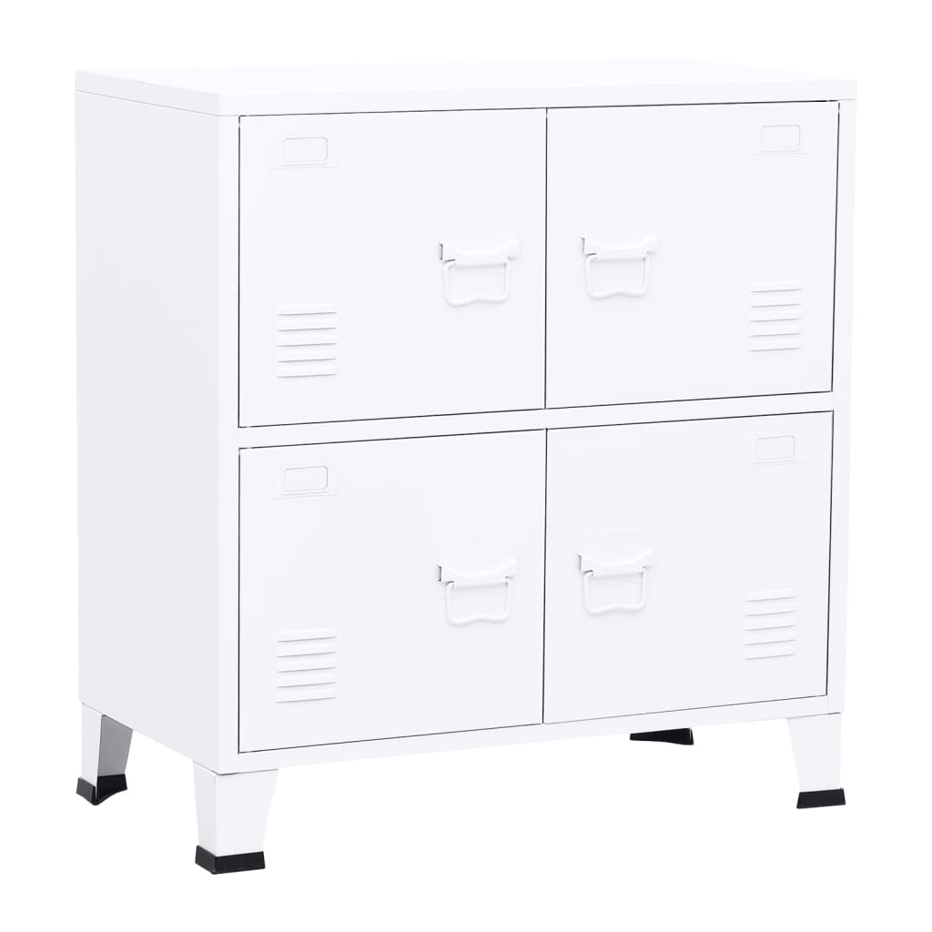 

vidaXL Industrial Filing Cabinet White 29.5"x15.7"x31.5" Steel