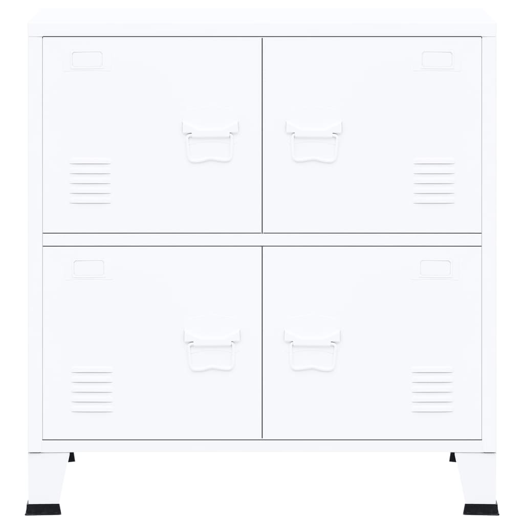 Fehér acél ipari irattartó szekrény 75 x 40 x 80 cm 