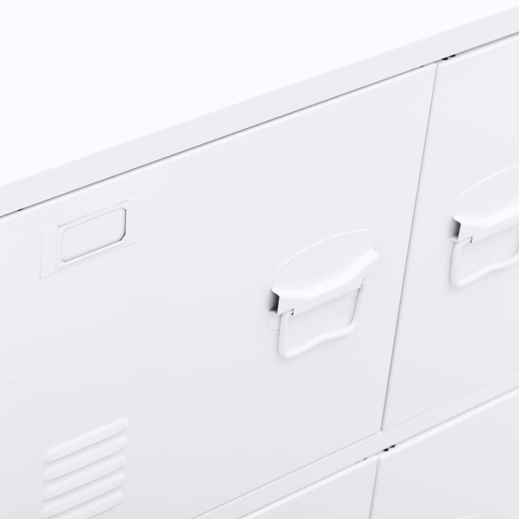 Fehér acél ipari irattartó szekrény 75 x 40 x 80 cm 