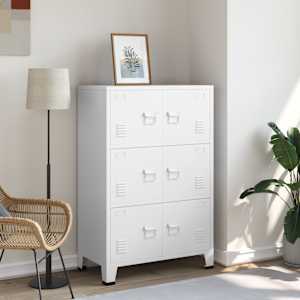 Industrijska omara bela 75x40x115 cm kovinska