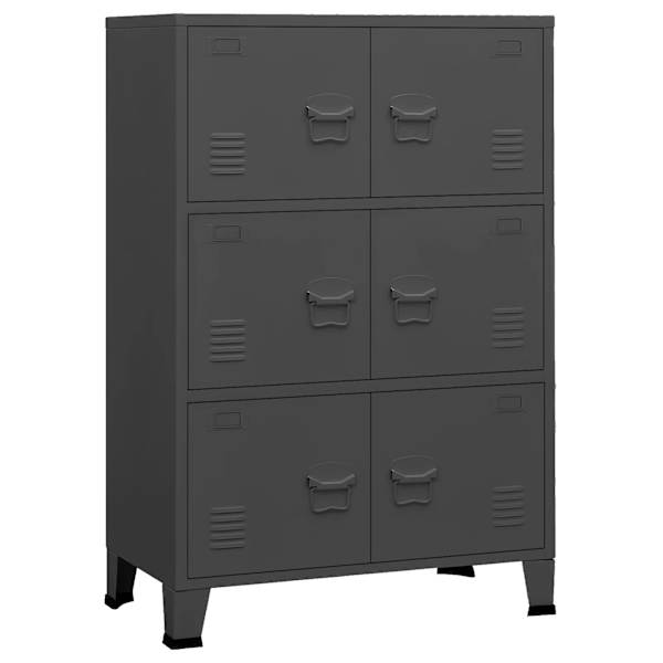 vidaXL industriaalne hoiukirst, antratsiithall, 75x40x115 cm, metall
