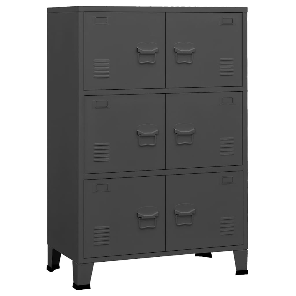 Thumbnail - vidaXL Lagerschrank Industrial Anthrazit 75x40x115 cm Metall