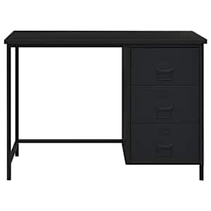 vidaXL Bureau industriel avec tiroirs Noir 105x52x75 cm Acier