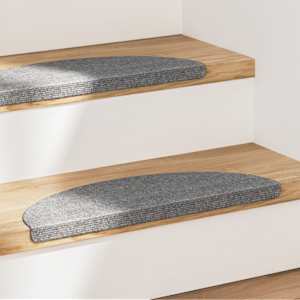 Samolepilne preproge za stopnice 15 kosov 56x17x3 cm sive