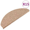 vidaXL isekleepuv trepivaip, 15 tk, 65x22,5x3,5 cm, beež