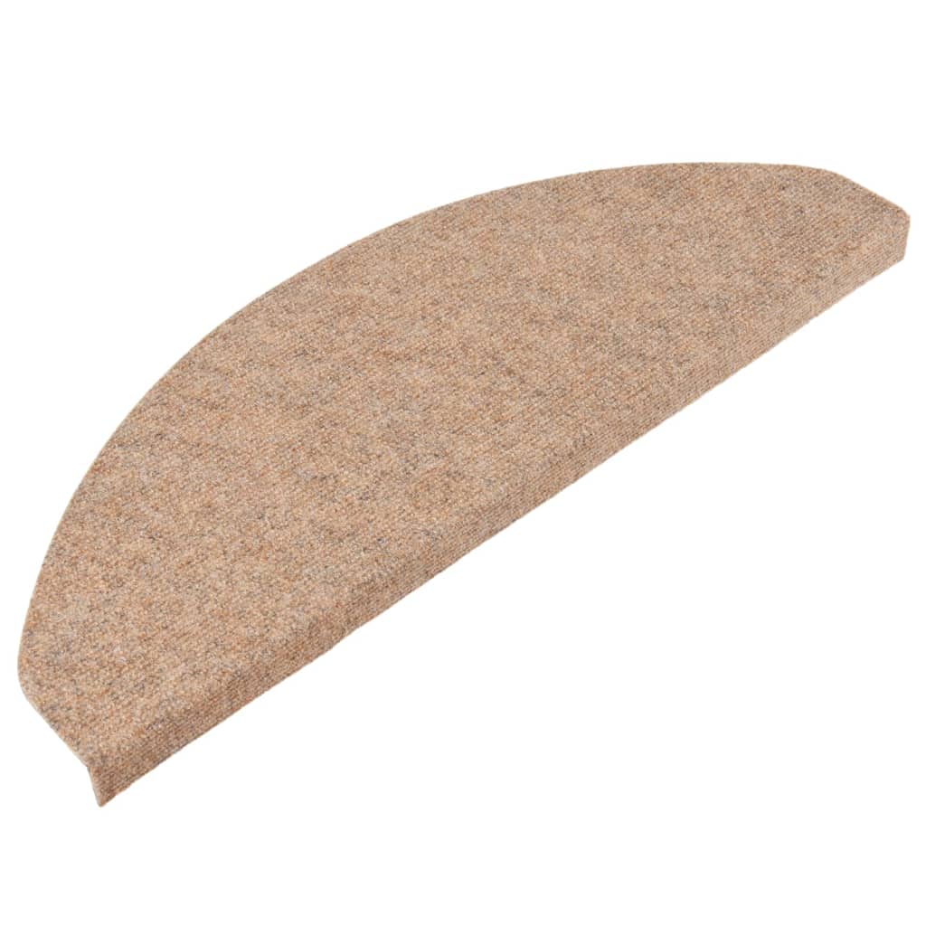 vidaXL Trapmatten zelfklevend 15 st 65x22,5x3,5 cm beige afbeelding