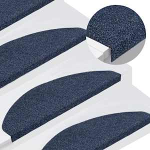 Samolepilne preproge za stopnice 15 kosov 65x22,5x3,5 cm modre