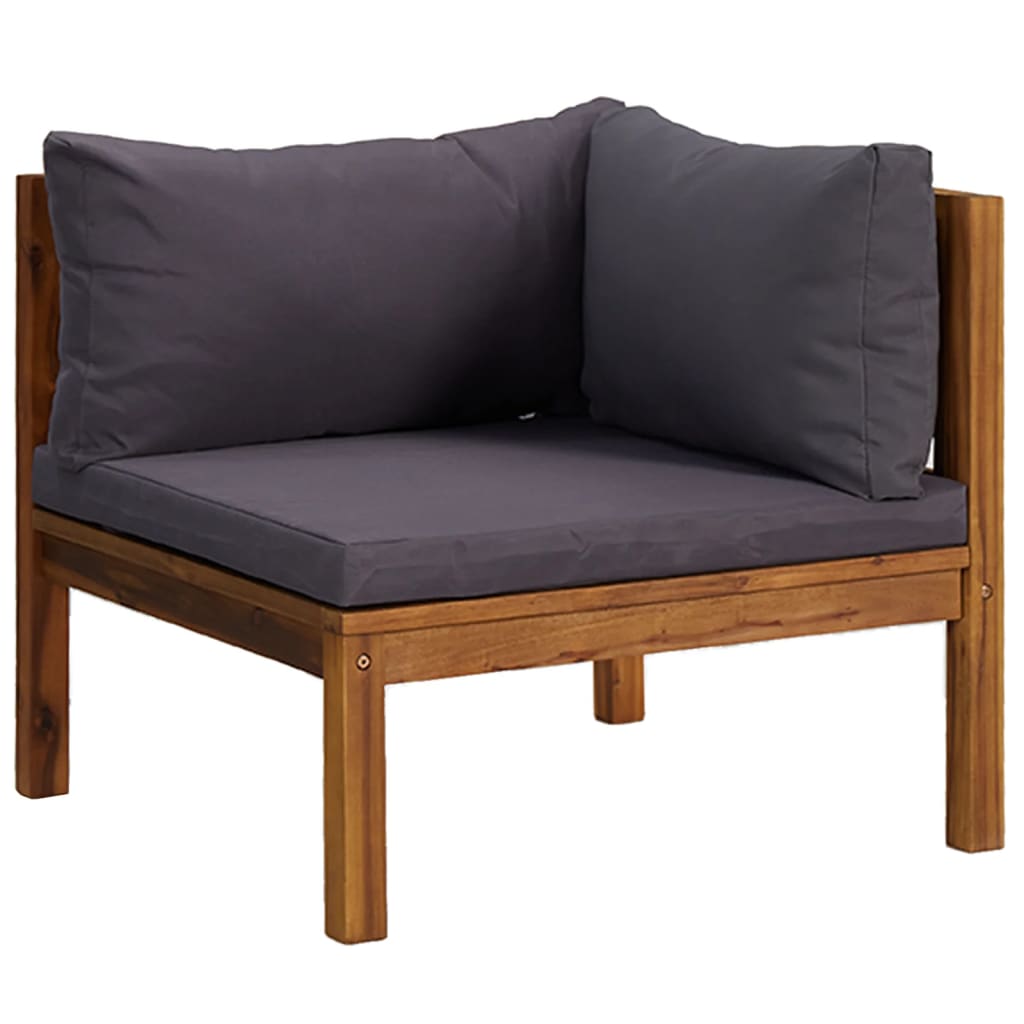 vidaXL 6-delige Loungeset met kussens massief acaciahout afbeelding