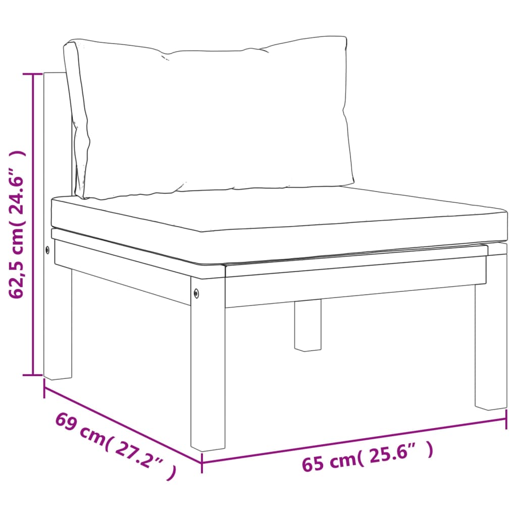 4-osobowa sofa ogrodowa, kremowe poduszki, drewno akacjowe