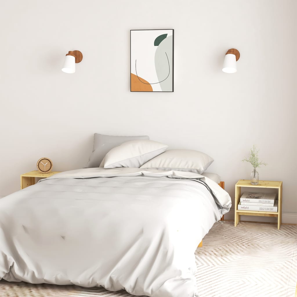 

vidaXL Nachtkastjes 2st 40x30,5x40 cm massief vurenhout