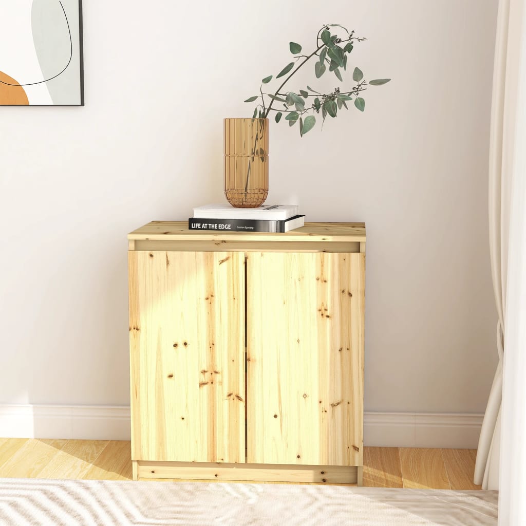 Publicidad Gemidos Danubio vidaXL Armario auxiliar madera maciza de abeto 60x36x65 cm - Bechester -  Reinventando la experiencia de comprar muebles