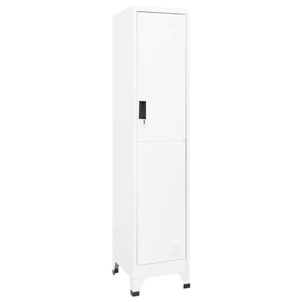 vidaXL lukustatav hoiukapp, valge, 38 x 45 x 180 cm, teras