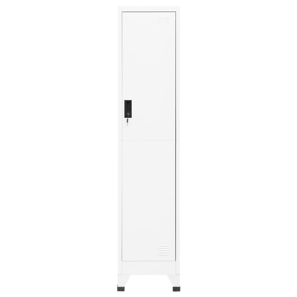 

vidaXL Lockerkast 38x45x180 cm staal wit