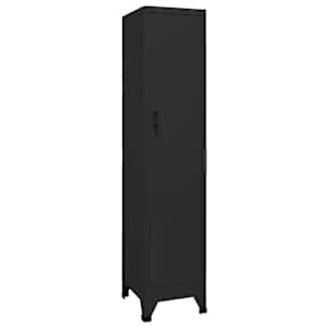 vidaXL lukustatav hoiukapp, must, 38 x 45 x 180 cm, teras
