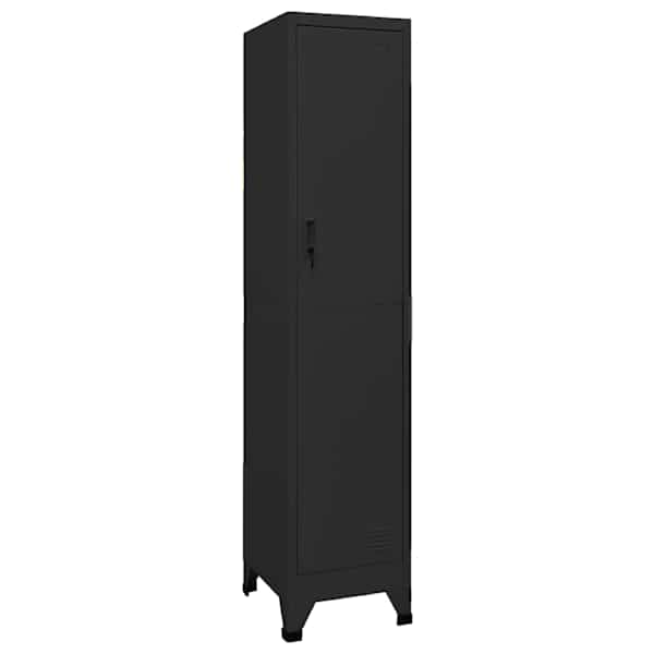 vidaXL lukustatav hoiukapp, must, 38 x 45 x 180 cm, teras