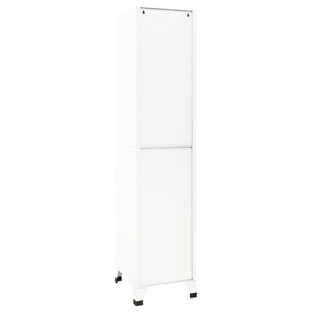 imagem de vidaXL Cacifo 38x45x180 cm aço branco6