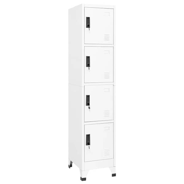 vidaXL lukustatav hoiukapp, valge, 38 x 45 x 180 cm, teras