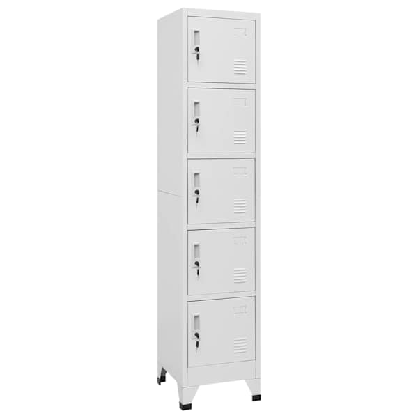vidaXL lukustatav hoiukapp, helehall, 38 x 40 x 180 cm, teras