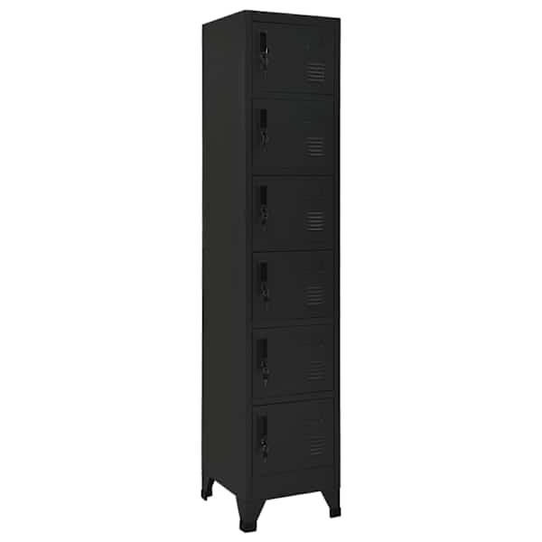 vidaXL lukustatav hoiukapp, must, 38 x 40 x 180 cm, teras