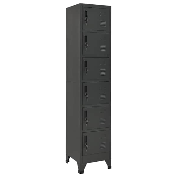 vidaXL lukustatav hoiukapp, antratsiithall, 38 x 40 x 180 cm, teras