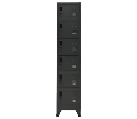 vidaXL Armoire &agrave; casiers Anthracite 38x40x180 cm Acier