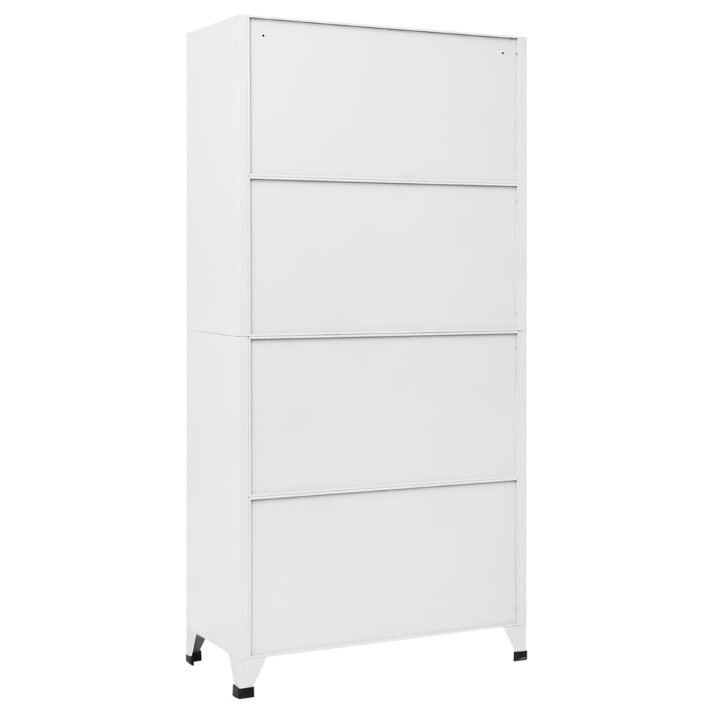 imagem de vidaXL Cacifo aço 90x45x180 cm branco5