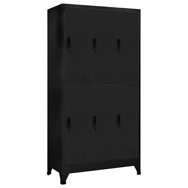 vidaXL lukustatav hoiukapp, must, 90 x 45 x 180 cm, teras