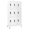 vidaXL lukustatav hoiukapp, valge, 90 x 45 x 180 cm, teras