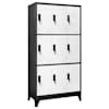 vidaXL lukustatav hoiukapp, antratsiit, valge, 90x45x180 cm, teras