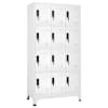 vidaXL lukustatav hoiukapp, valge, 90 x 45 x 180 cm, teras