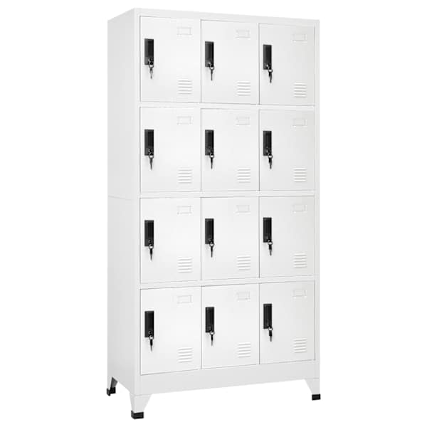 vidaXL lukustatav hoiukapp, valge, 90 x 45 x 180 cm, teras