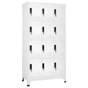 Omara s ključavnico bela 90x45x180 cm jeklo