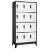 vidaXL lukustatav hoiukapp, antratsiit, valge, 90x45x180 cm, teras