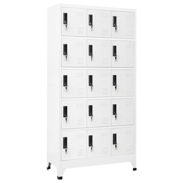 vidaXL lukustatav hoiukapp, valge, 90 x 40 x 180 cm, teras