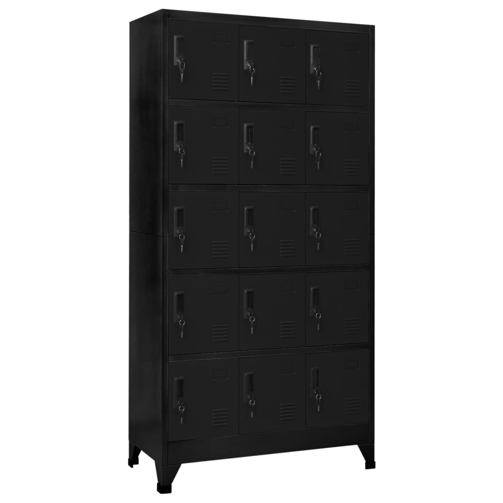 Vidaxl - vidaXL Cacifo 90x40x180 cm aço preto