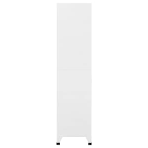 Uzamykatelná skříň světle a tmavě šedá 90 x 40 x 180 cm ocel - obrázek 4