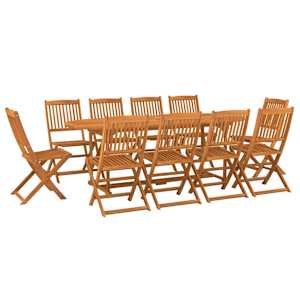 11dílný zahradní jídelní set 220x90x75cm masivní akáciové dřevo - obrázek 2