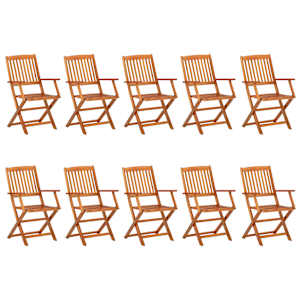 vidaXL Ensemble &agrave; manger de jardin 11 pcs 280x90x75 cm bois d'acacia