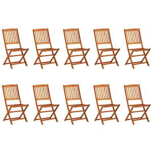 vidaXL 11-delige Tuinset 280x90x75 cm massief acaciahout