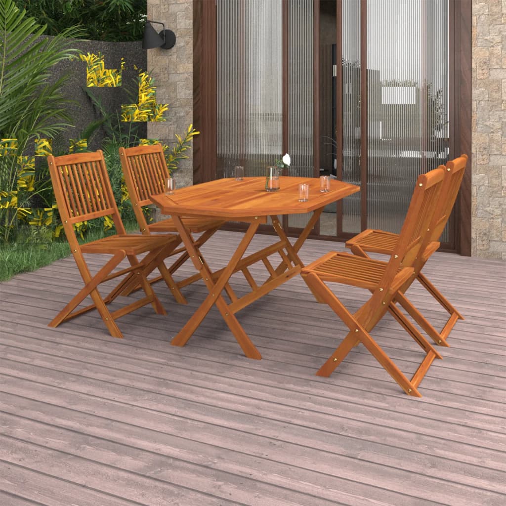 vidaXL Set mobilier de grădină, 5 piese, lemn masiv de acacia vidaxl.ro
