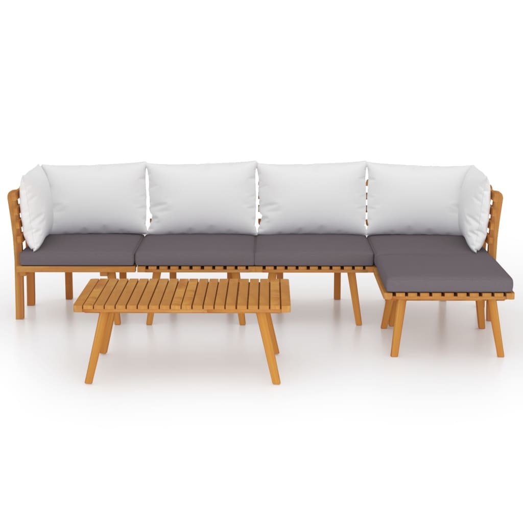 Thumbnail - vidaXL 6-tlg. Garten-Lounge-Set mit Kissen Massivholz Akazie