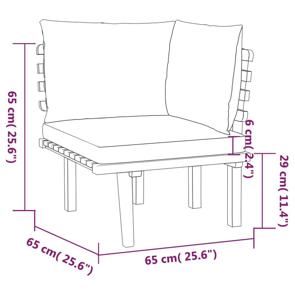 Set mobilier de grădină cu perne, 7 piese, lemn masiv acacia