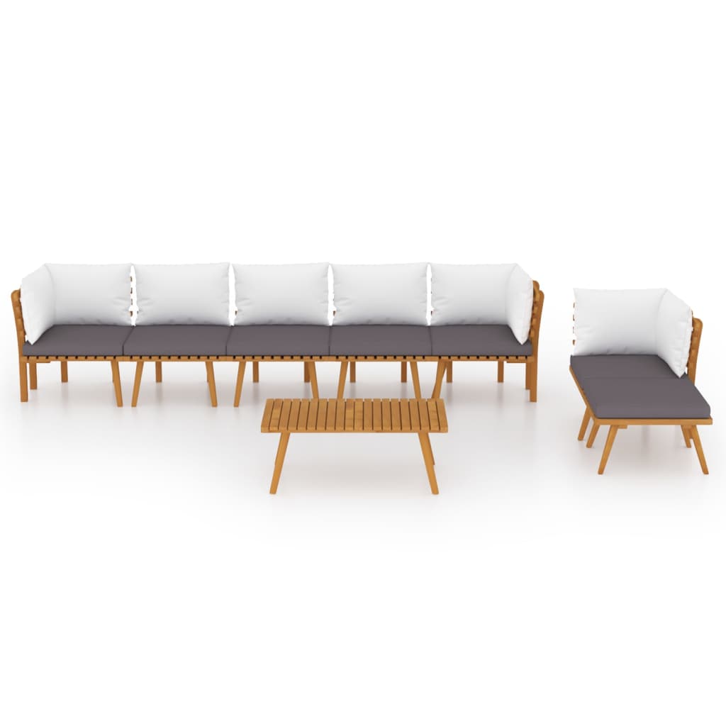 Thumbnail - vidaXL 8-tlg. Garten-Lounge-Set mit Kissen Massivholz Akazie