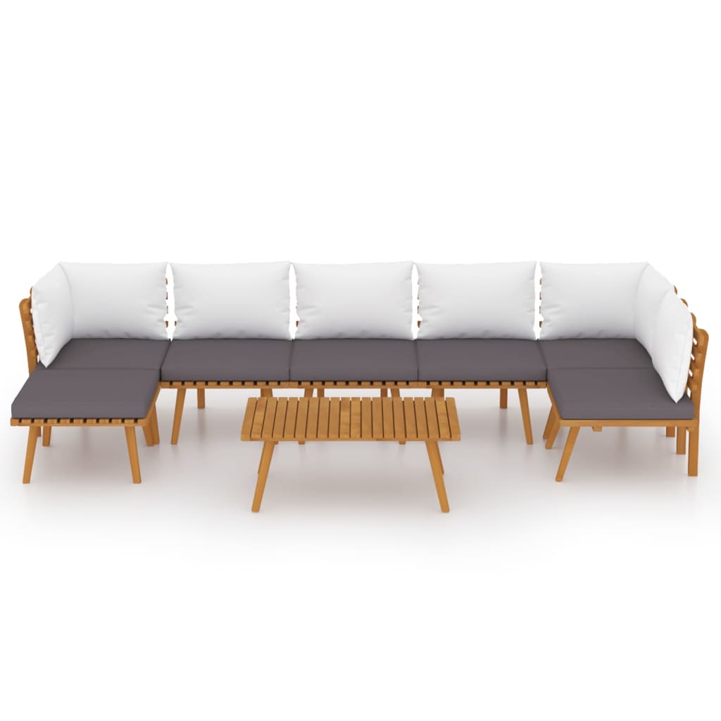 Thumbnail - vidaXL 8-tlg. Garten-Lounge-Set mit Kissen Massivholz Akazie