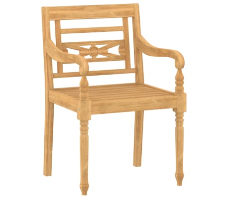 vidaXL Valgomojo baldų komplektas, 9 dalių, tikmedžio medienos masyvas