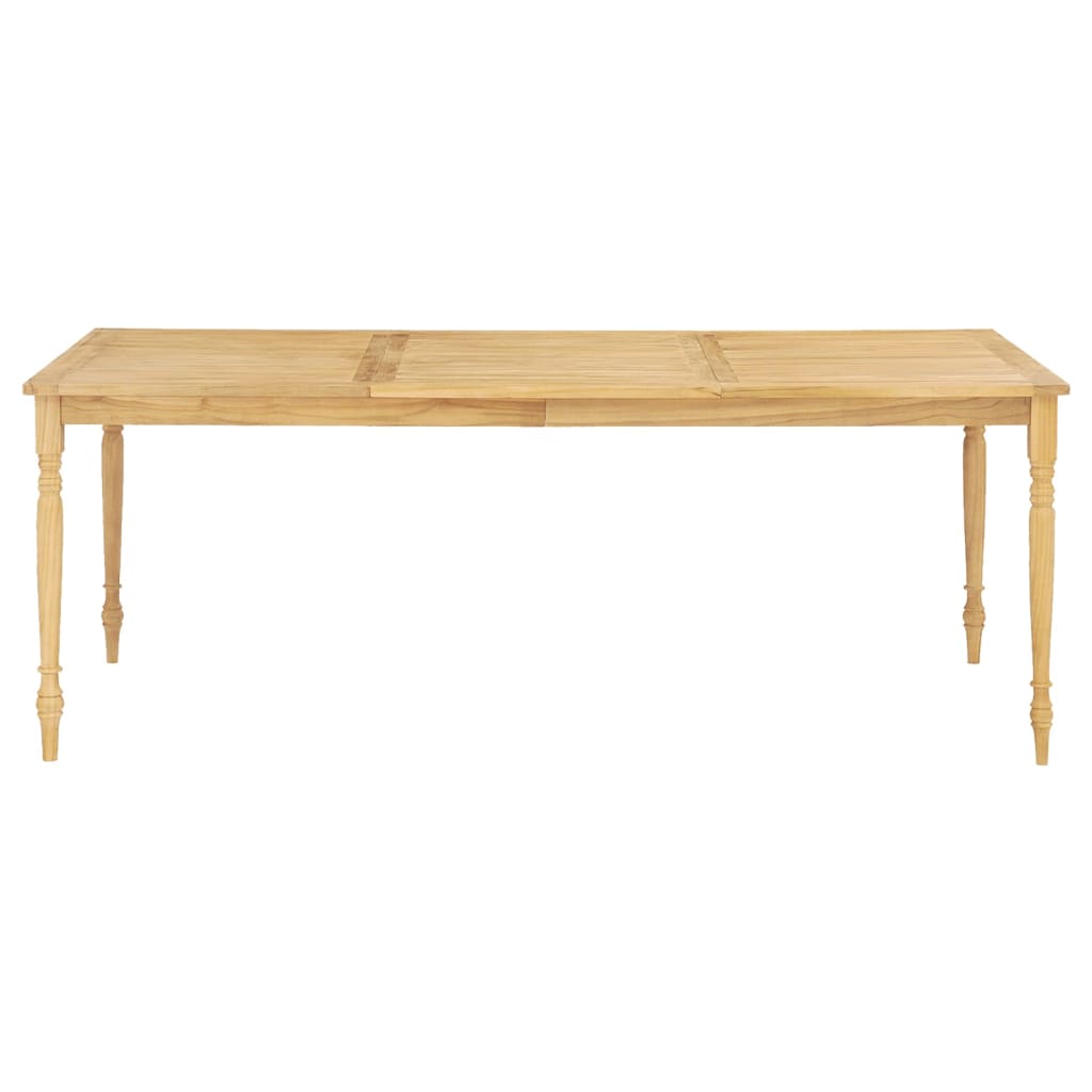 Градински трапезен комплект с възглавници, 7 части, тик масив