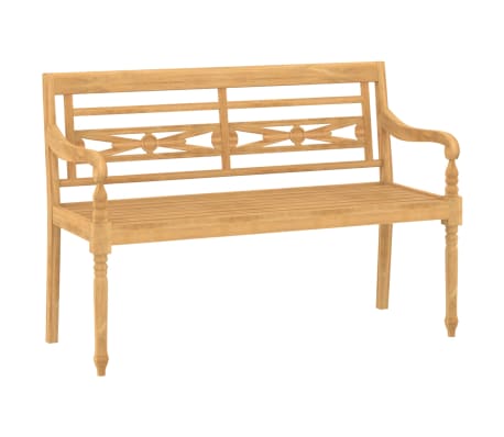 vidaXL Salon de jardin 4 pcs avec coussins Bois de teck solide