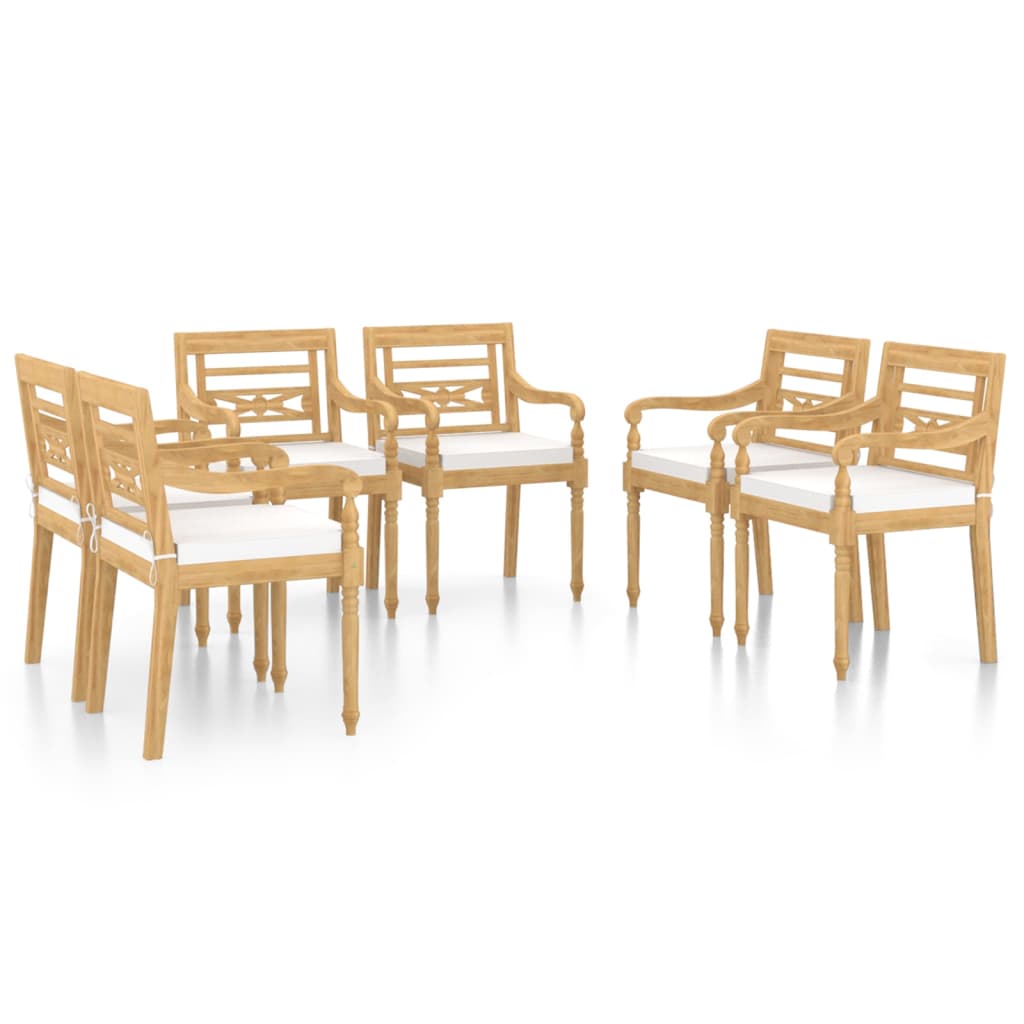 Batavia Chairs Patio Garden Lounge Chair with Cushions Solid Wood Teak vidaXL - Picture 41 of 57