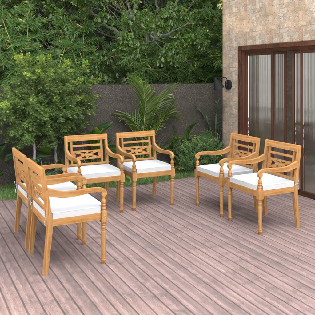 Batavia Chairs Patio Garden Lounge Chair with Cushions Solid Wood Teak vidaXL - Picture 42 of 57
